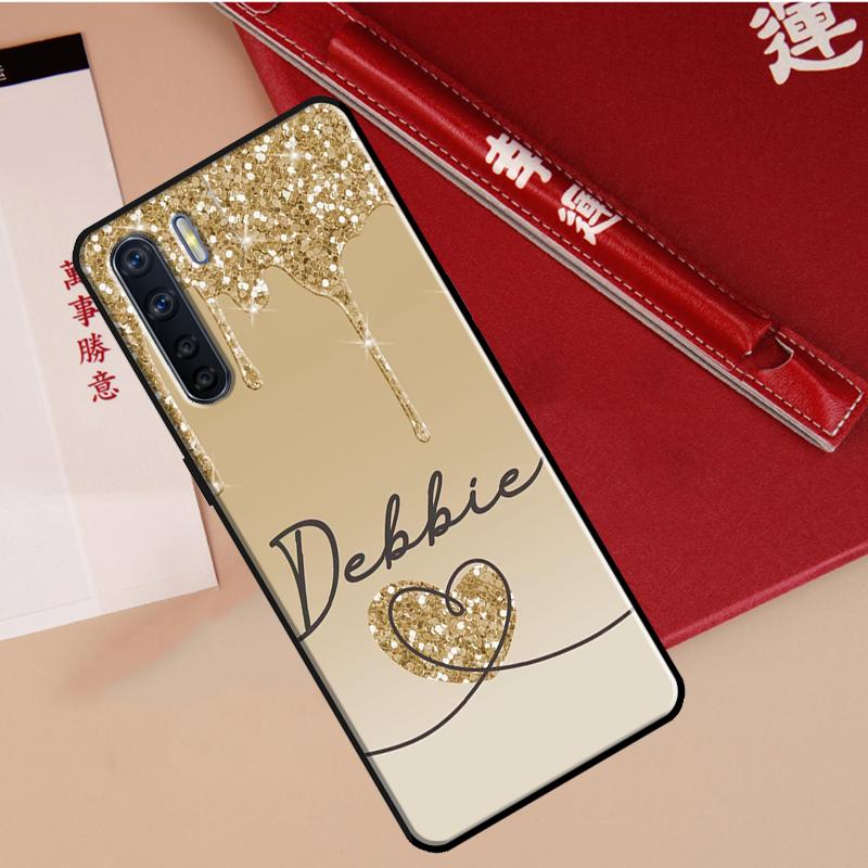 Shinee Hearts Custom Name Initials For OPPO A53 A31 A5 A9 A15 A16 A17 A57S A77 A76 A96 A94 A74 A54 A52 A72 A91 A93 Case Cover