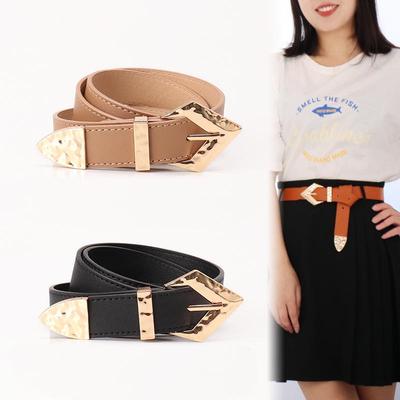 New Y2K Girl Gold Leather Belt Set: Three-Piece Decorative and Versatile Fashion Accessory for Women