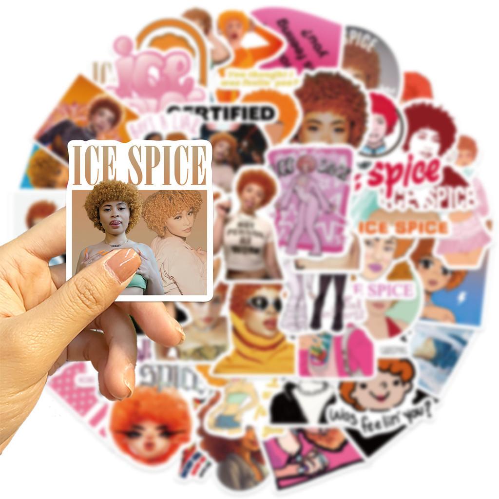 Ice Spice Singer Graffiti Stickers For Guitar Notebook Luggage Diy Waterproof Decals