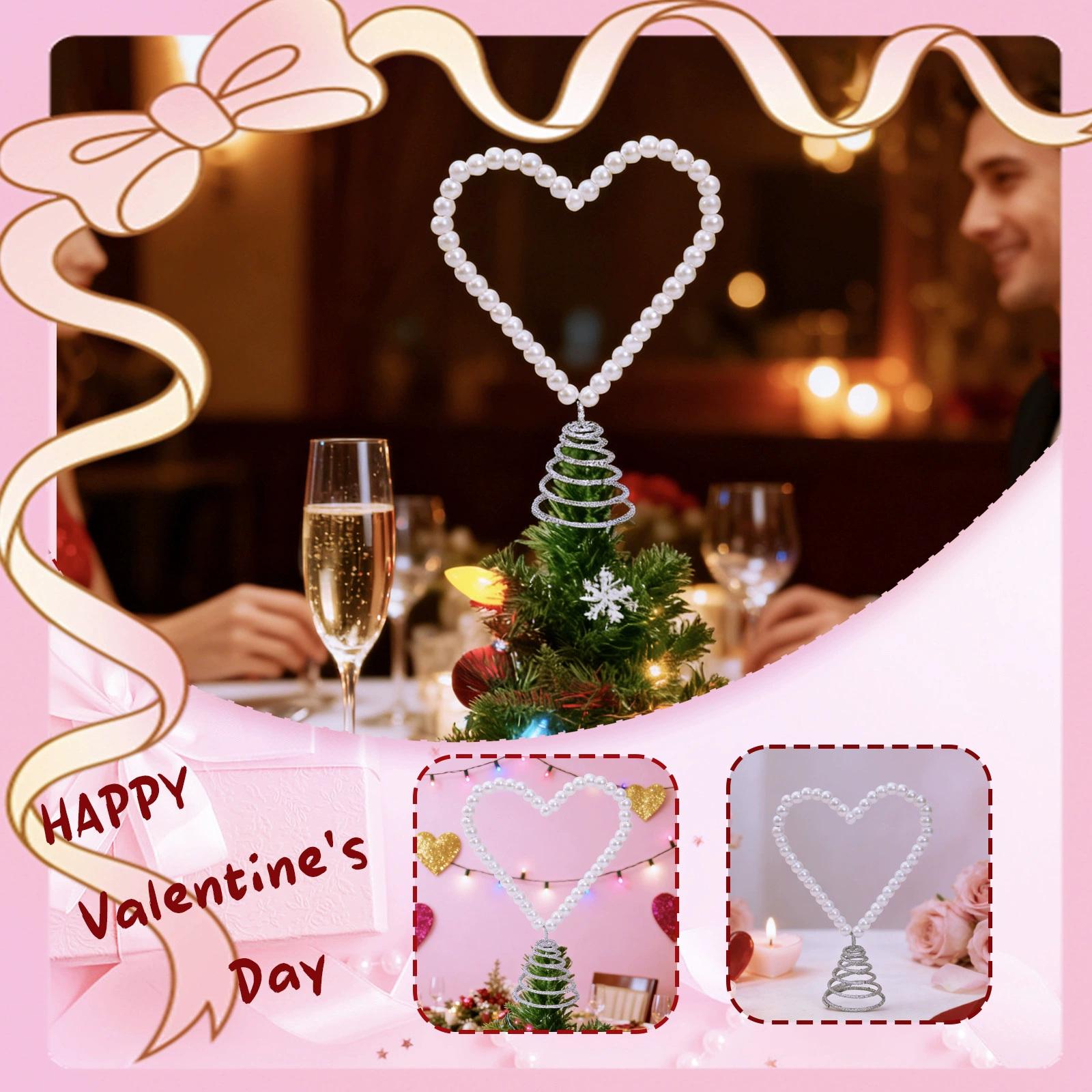 

Pearl Love Tree Top Decoration Desktop Christmas Tree Window Display Scene Decoration Christmas Tree One Size