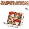 12pcs Wooden Christmas Ornaments Cute Biscuits Couple Faceless Santa Christmas Home Party Ornaments Decorations