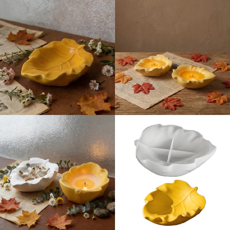 Silicone Candle Mould In Leaf Shape Suitable For Enthusiasts