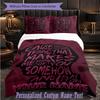 Personalized 3Pcs Bedding SetArctic Monkeys Custom Text Duvet Cover Pillowcase Set Bedroom Gift