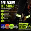 Bike Reflective Leg Cuff Strap Pants Holder Cycling Band for Folded Trousers High Visibility Night Safety Reflective Adjustable