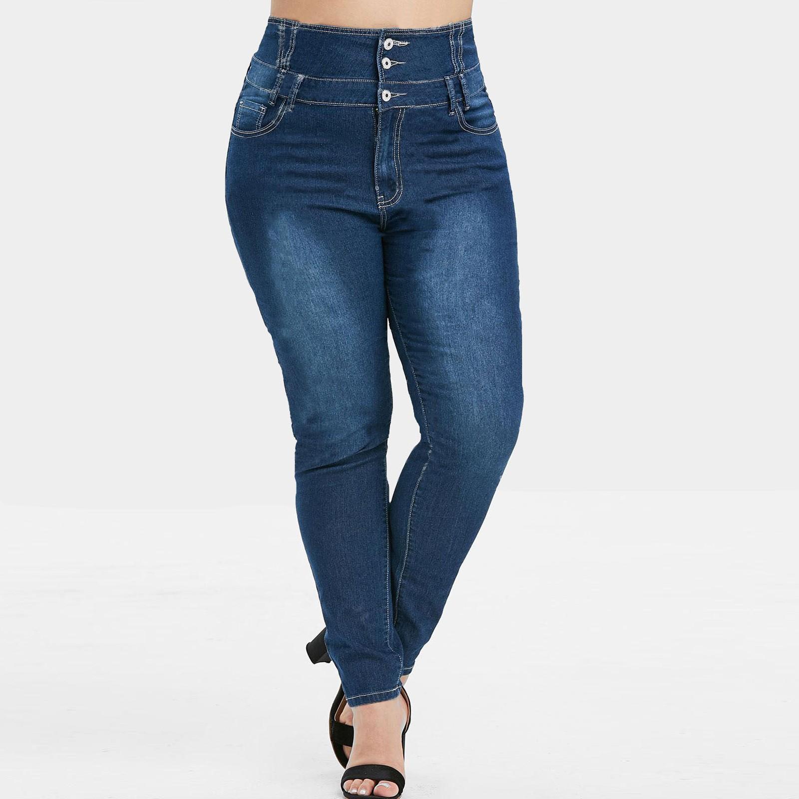 

Модные женские повседневные шорты большого размера на сексуальных пуговицах, джинсы с карманами XL темно-синий