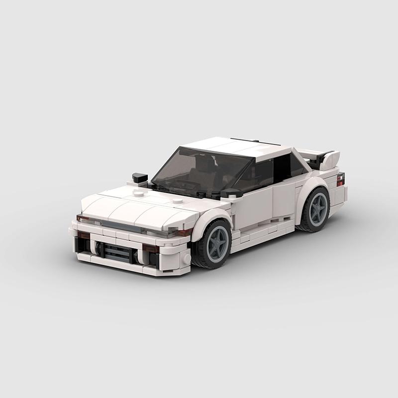 MOC Auto Classica Città Super Gara Veicolo Creativo S13 240sx Modello Blocchi di Costruzione Corse Regalo di Natale Giocattolo