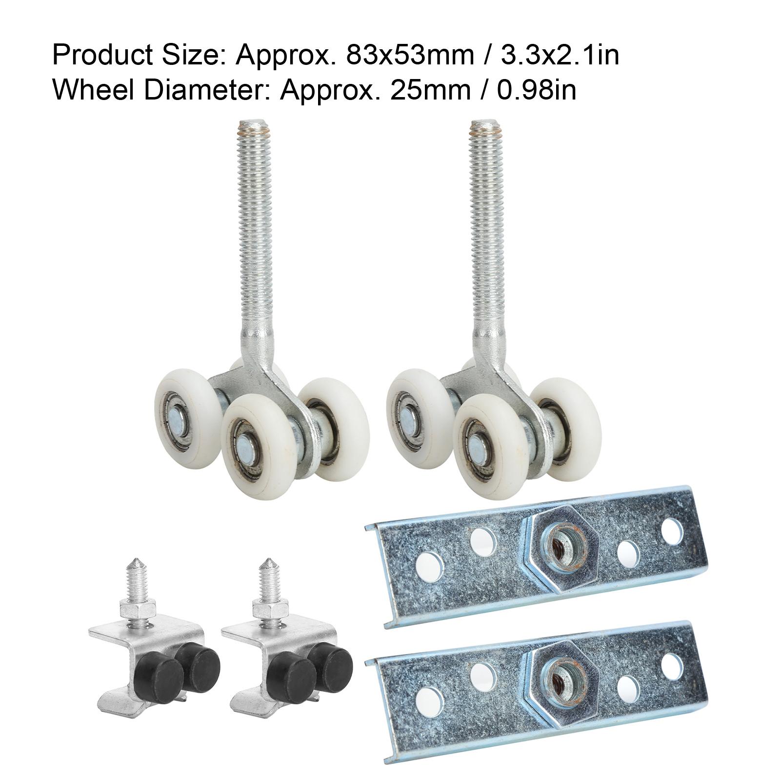 Glazen Deur Rollers, 25mm Dubbel Wiel IJzer Nylon Vervanging