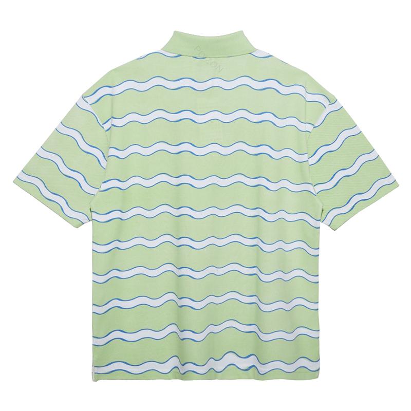 New Era Striped Casual Sports Comfortable Short Sleeve T-Shirt Unisex Tops Green 13718746
