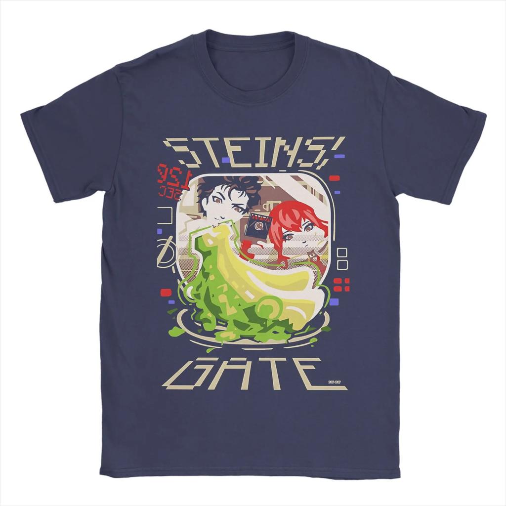 Game Steins Gate T Shirt Summer Mad Scientist Harajuku T Shirts Men Cotton Comfortable hot product Y2k Short Sleeves Classic tee
