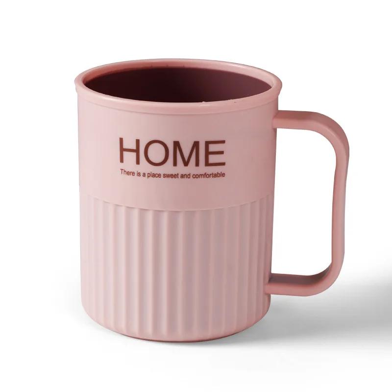 

Новый креативный стакан для макияжа с контрастными цветами, бытовой стакан для полоскания и чистки зубов, пластиковый двухцветный утолщенный набор для пары 401-500ml