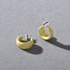 Early Spring Texture Drip Glaze Small Earrings S925 Silver Needle Stud Earrings Niche Design High Sense Versatile Simple Earrings