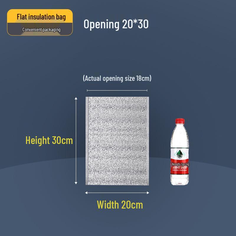 Selbstklebender Verschluss Aluminiumfolie Isolierte Tasche zur Kaltlagerung: Ideal für Kuchen, BBQ, Meeresfrüchte und zum Mitnehmen.