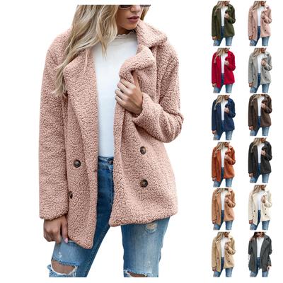 Women's Fashionable And Comfortable Regular Style Thick Collar Coat Top Plush Warm Coat