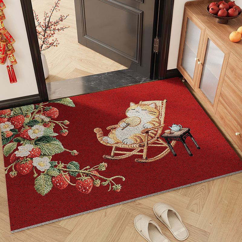 Cartoon Entry Door Floor Mat, Entrance Anti-Skid And Wear-Resistant Silk Ring Floor Mat, Indoor Door Scraping Mud And Dust Removal Floor Mat