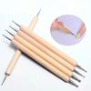 5Pcs/setof Wooden Pole Flower Needles, Manicure Pens, Double-ended Point Drill Pens, Crimping Pens, and Ball Pens Are In