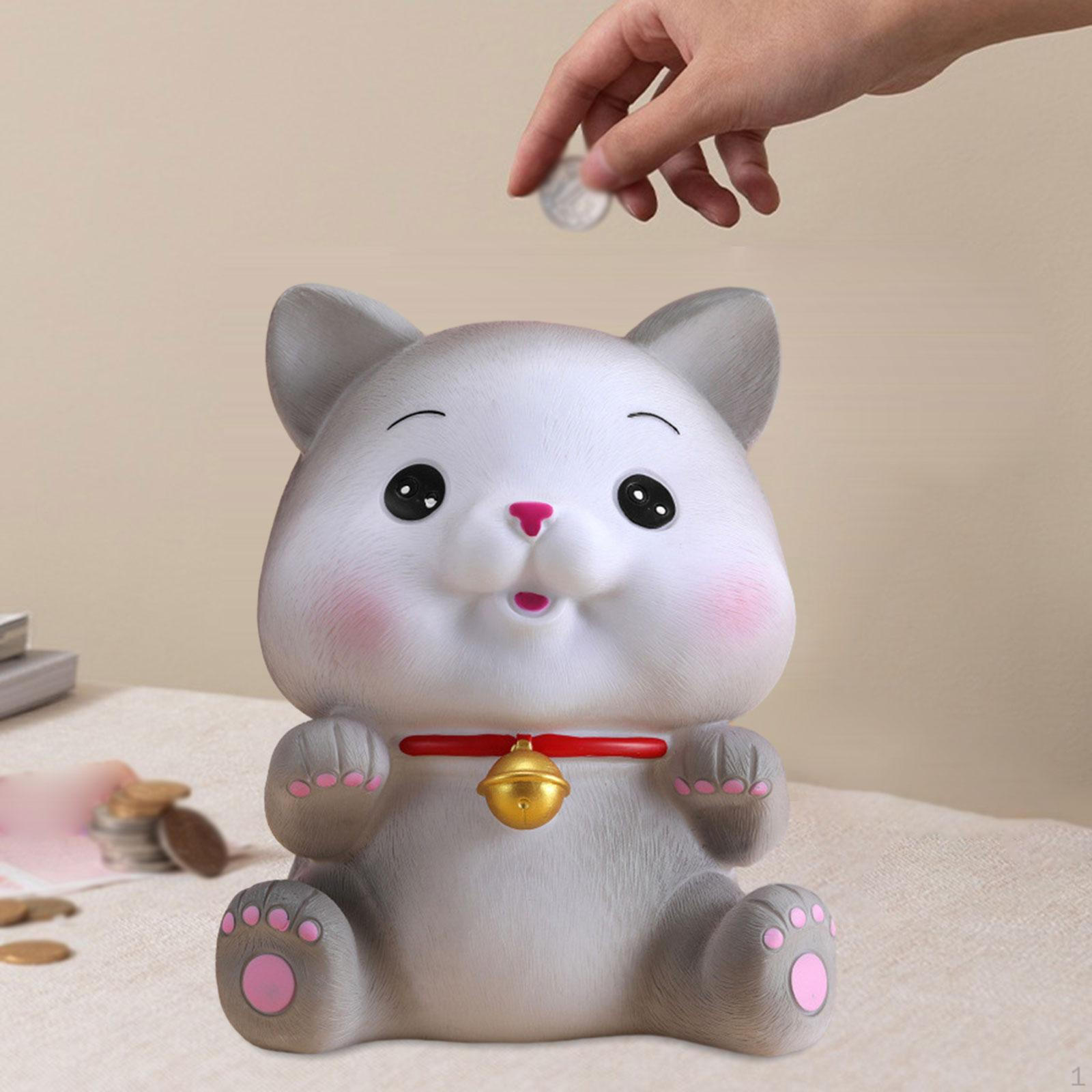 

Фигурка кошки, статуя-копилка, скульптура животного, коллекционная бутылка для хранения, праздничный подарок, горшок для экономии eyes open