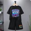 67 Tricou Copii 3-12 Ani Vară Șase Șapte Imprimeu Mânecă Scurtă Drăguț Amuzant Modă Băieți Fete Copii Mici Top+Pantaloni Scurți Set Casual 2 Buc