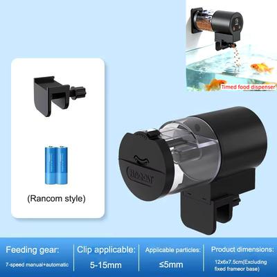 IP66 Waterproof Automatic Fish Feeder for Pond/Turtle Tanks 100ml -Digital Programmable Aquarium Food Dispenser with Timer