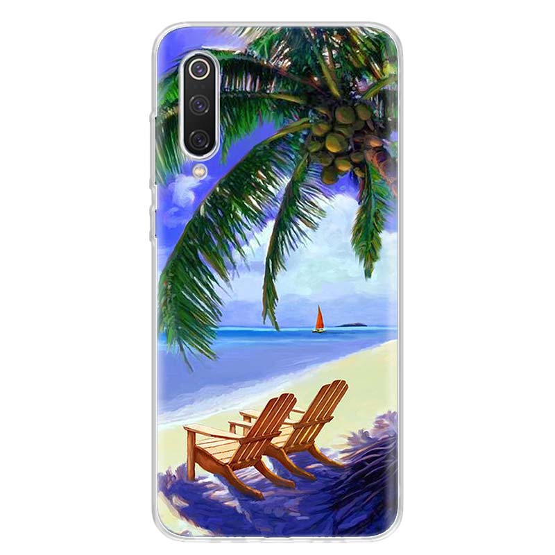 Sea Tropical Palm Trees Beach Phone Case Cover for Xiaomi Redmi Note 15 14 13 12 11 Pro Plus 14S 12S 11S 11T 11E 10S 10 Customiz