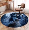 Corpse Bride Pattern Round Rug, Indoor/Outdoor Mat, for Picnic, Gameroom, Bedroom, Office, Living Room, Home Decor Carpet, Birthday Gift