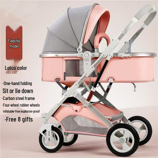 

Конвертируемая Легкая Детская Коляска: Наклонный, Складной, Высокая посадка, Амортизирующий, Двустороннее использование для новорожденных