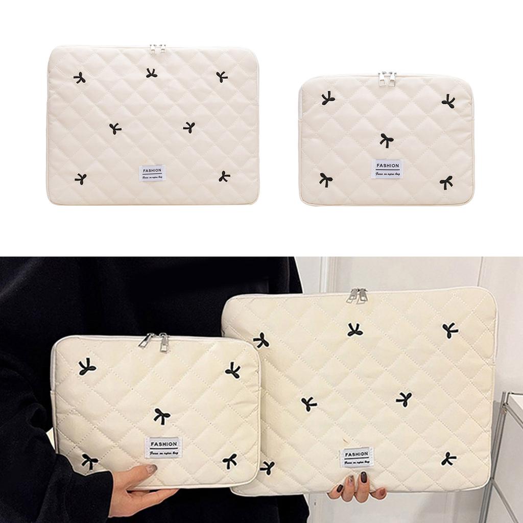 Laptop Carrying Case,Computer Sleeve Laptop Protective Cover with Zipper for Womens Girls Gift Cute Bows Laptop Sleeve