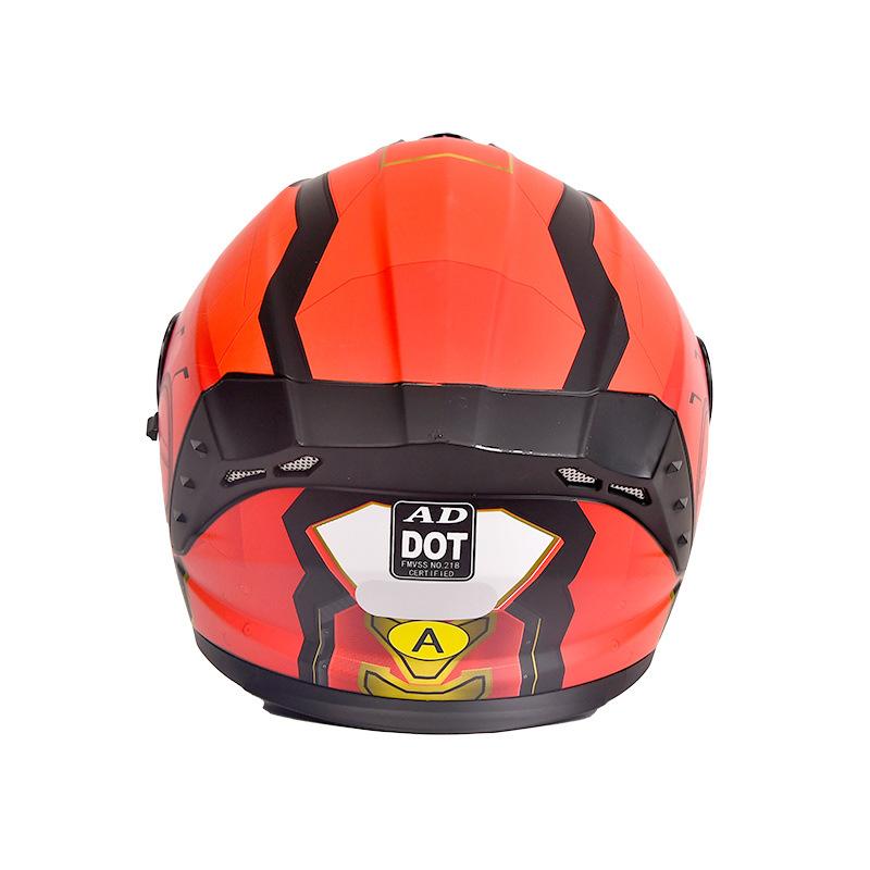 DOT Authentication AD Motorcycle Helmet, Full-face Helmet for Riding, Suitable for All Seasons, Warm and safe3C Certified Full-face Helmet