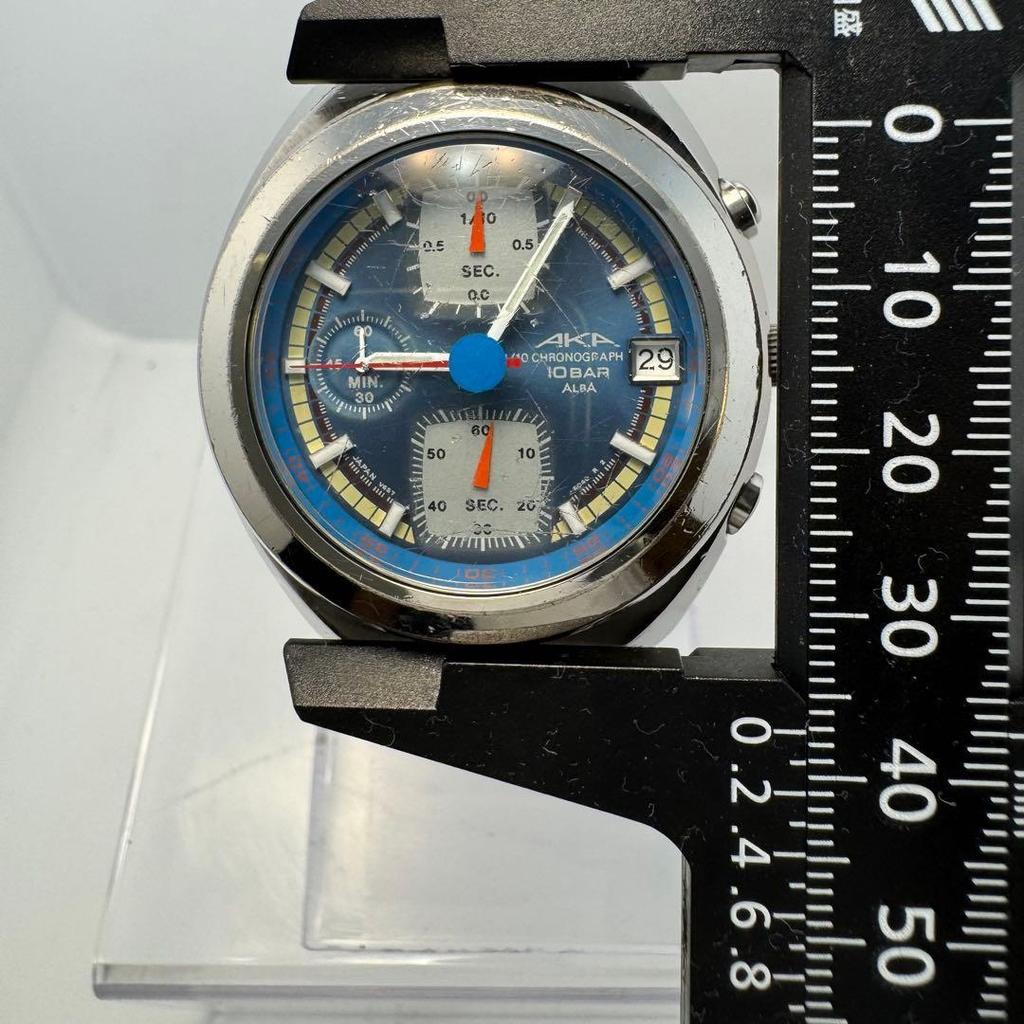 Used "Actual work with meaning" SEIKO SEIKO ALBA Alba AKA chronograph wristwatch 90s