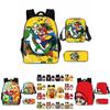 Super Mario Backpack School Bag With Lunch Bag And Pencil Pouch High Capacity Wear Resistant Breathable