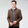 Autumn and Winter Wool Jacket Men's Business Casual Lapel Wool Jacket Middle-aged Dad Wear No-iron Buttoned Top