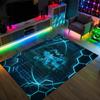 Chelsea FC Design Crystal Velvet Carpet Cozy Non?Slip Printed Rug For Bedroom Living Room Entrance