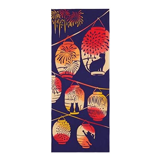 Miyamoto-Towel kenema Made in Japan Chudyed Tenugui 35 x 90cm Summer Fireworks Fireworks Light 50152