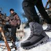 Bottes de neige pour hommes, grandes pointures, semelle souple, doublure chaude en fourrure, système antidérapant, doublure peluche, en coton, pour sports de plein air.