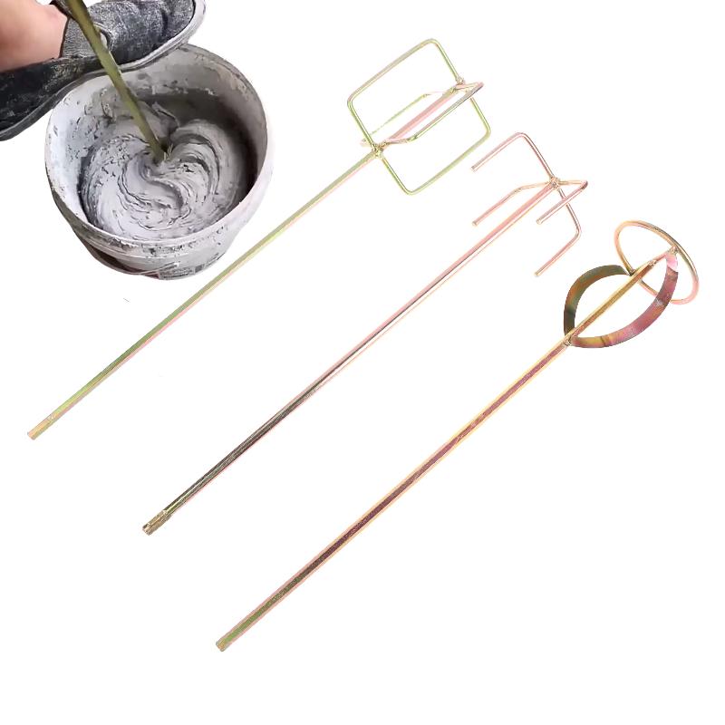1Pcs Putty Powder Coating Paint Electric Mixer Rod Head  Mixing Rod Mixer Drill Paint Stirring Rod Mortar Mixing Paddle