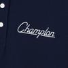 Champion Short Sleeve Hooded Polo Shirt UV Logo Embroidery Women's (CW-BG307), Navy, Heat-Shielding, Protection, Quick-Drying, One-Point