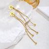 Golden Butterfly Long Chain Tassel Earrings - Elegant and Trendy Design for Women