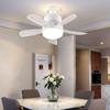 Silent Ceiling Fan with LED Lantern E27 Socket Electric Cordless Fan Modern Smart Cool Fan for Dining Room Bedroom Living Room
