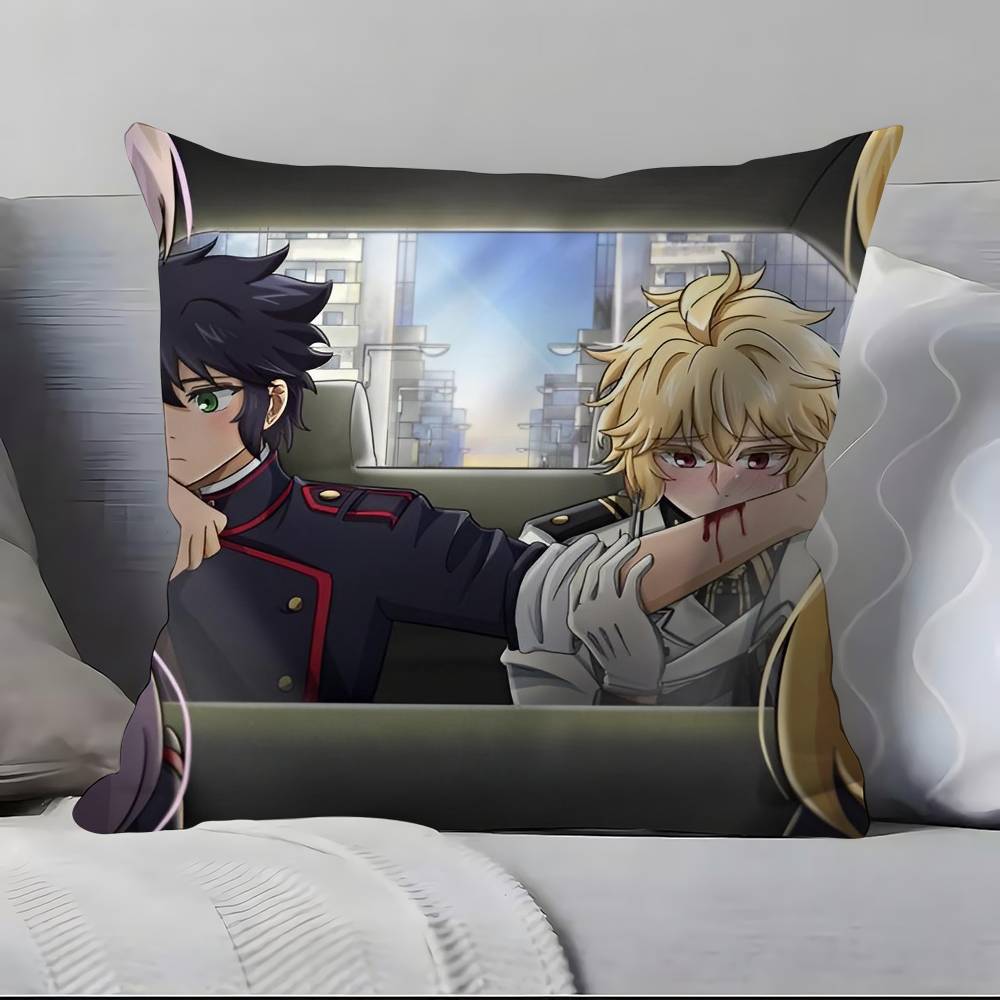S-S-Seraph Of The E-End Anime Pillow Case Pillowcase Soft Skin Friendly & Comfortable With A Hidden Zipper