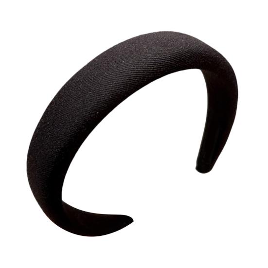 

Women Headband Thick Sponge Filling Natural Face Shaping Headband Comfortable High Cranium Head Band Autumn Winter Hair Accessory чёрный