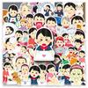 50 Japanese Character Graffiti Stickers - Cute Cartoon Emoticons for Phone, Tablet, Planner, or Sticker Book Decoration