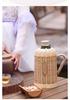 Retro Bamboo Woven Thermos: Nostalgic Glass Liner Insulated Kettle