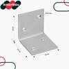 Kotarbau® Carpenter's Square Construction Connector Stainless Steel Galvanized 35 X 35 X 35 Mm Set Of 12 Pcs
