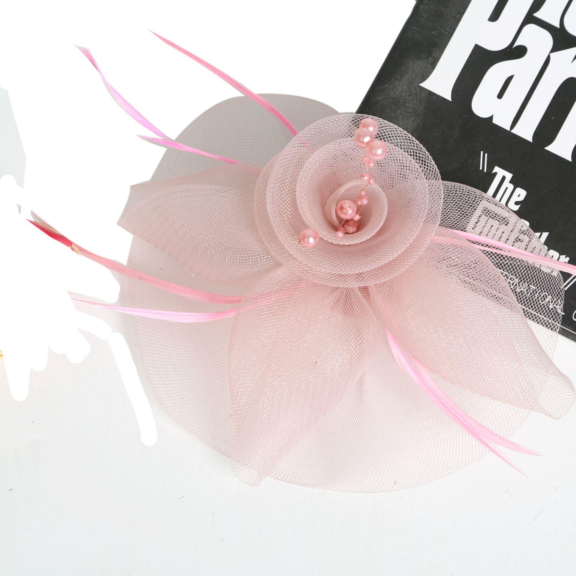 

Перьевая Свадебная Сетка Головной Убор Вечеринка Цилиндр Фото Головной Убор Скачки Фестиваль