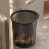 Elegant Large Capacity Grey Transparent Trash Can for Bedroom or Office