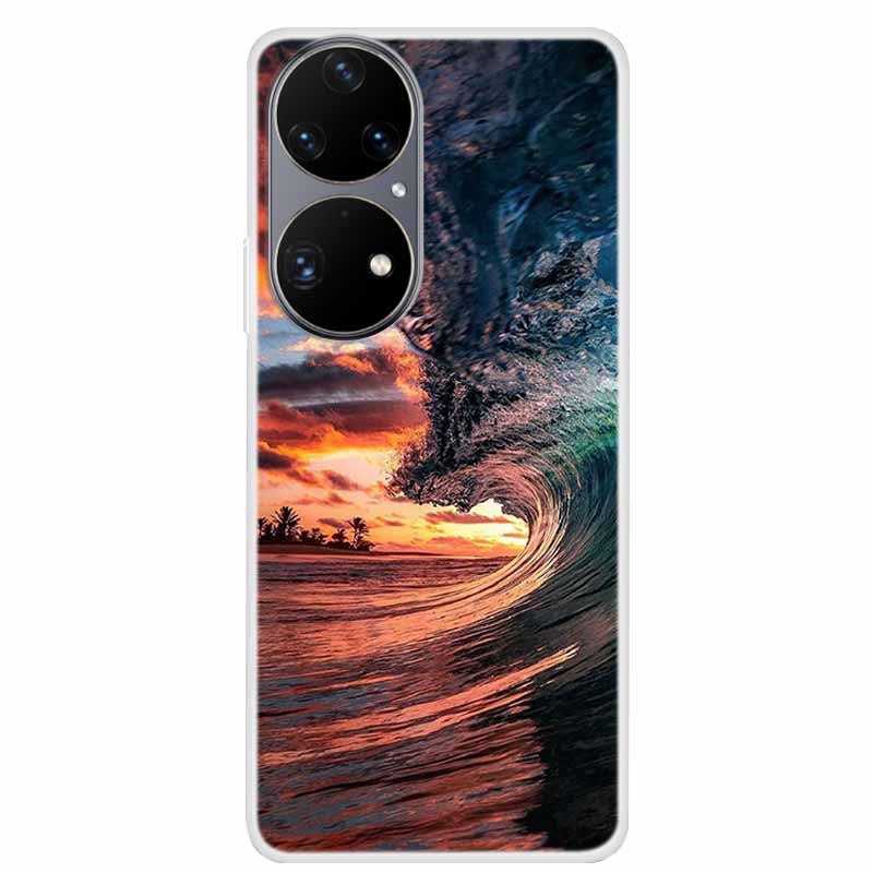 For Huawei P50 Pro Case P50 P50E Clear Fashion TPU Silicone Shockproof Phone Case for Huawei P50 Pro Case P 50 Protective P50Pro