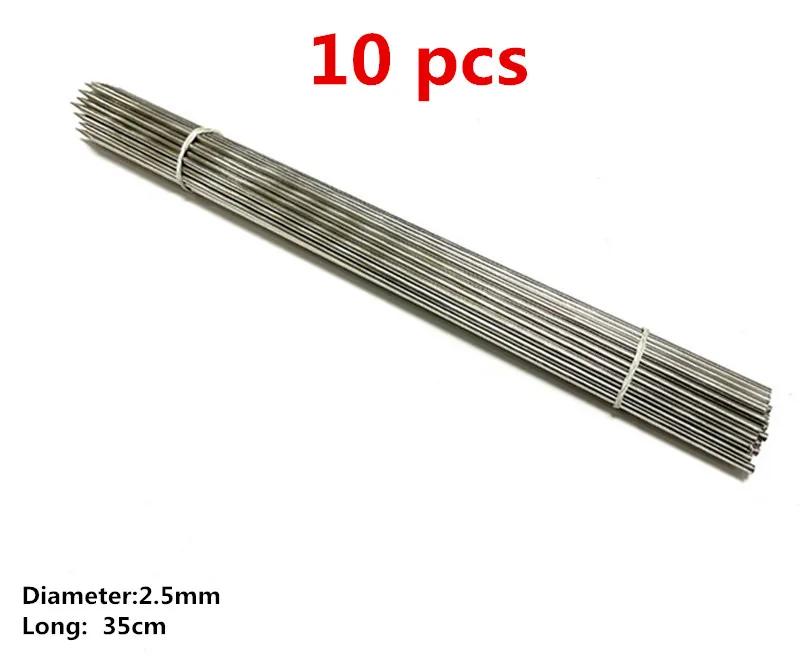 4mm 50cm große starke Grillnadel Picknick Barbecue Edelstahl breite Spieße Grill Fleisch Brochette Kebabspieße Bratnadeln