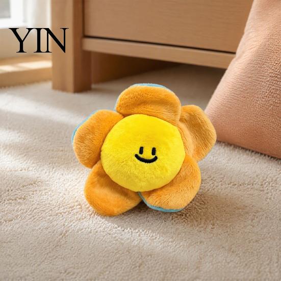 Durable Pet Toys for Fetch Crinkle Flower Dog Toy, Squeaky Spiky Ball Inside, Plush Puppy Paper Chew Interactive Toy Small And Medium Dogs Stuffed
