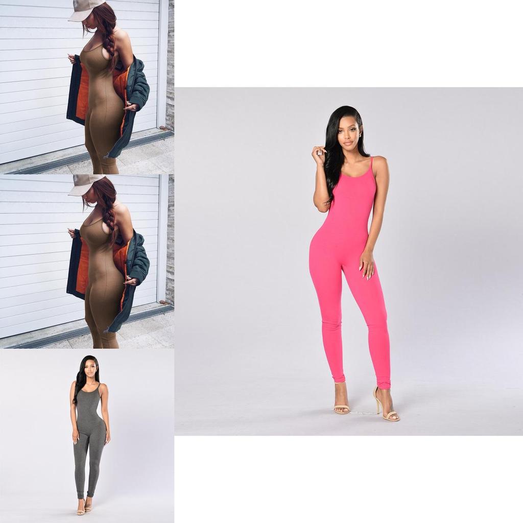 Femme Sans Manche Combi Clubwear Bodycon Combinaison With Sleek Long Pants For Casual And Party Wear