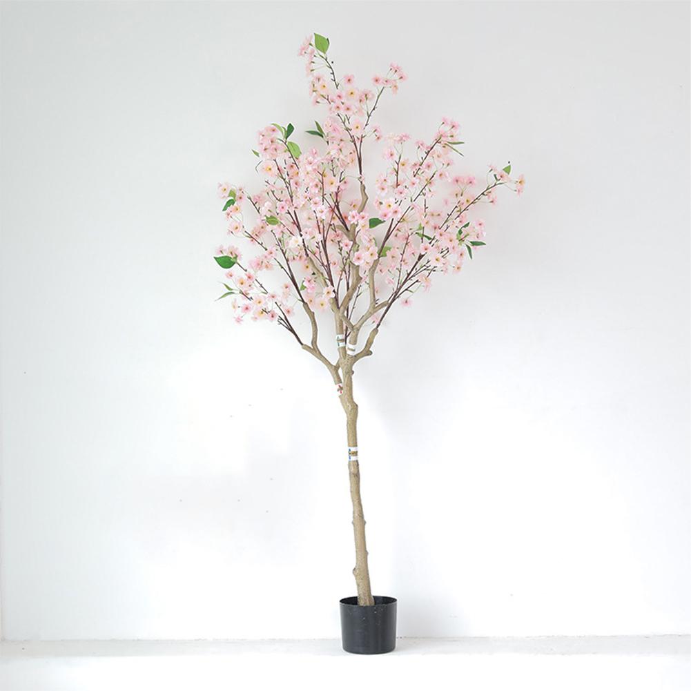 Tall Artificial Cherry Blossom Tree Lifelike Flowers Replica Artificial Plant Fake Cherry