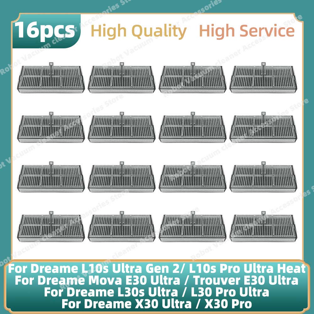 Passend für Dreame L10s Ultra Gen 2 / L10s Pro Ultra Heat / Mova E30 Ultra / Trouver E30 Ultra Ersatzteile: Hauptbürste, Seitenbürste, Filter, Wischbeutel